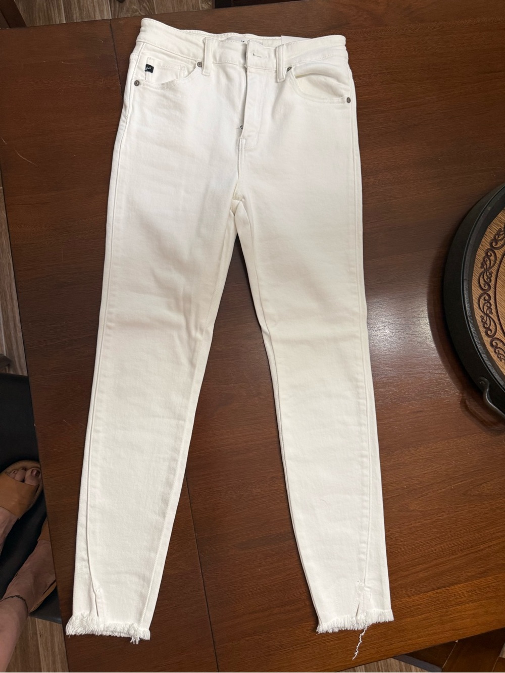 KanCan Off-White High-Rise Skinny Jeans